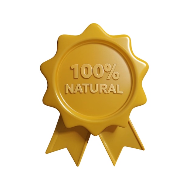 Photo 100 natural product badges collection