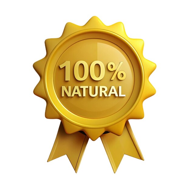 Photo 100 natural product badges collection