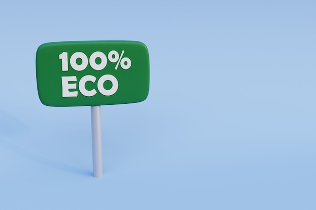 100 percent eso sign 3d render