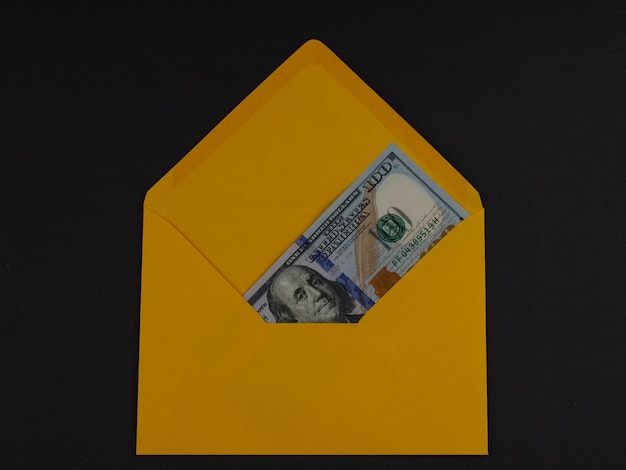 100 US dollar in the envelope