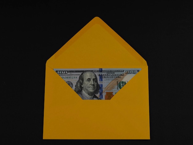 100 US dollar in the envelope