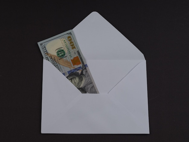 100 US dollar in the envelope