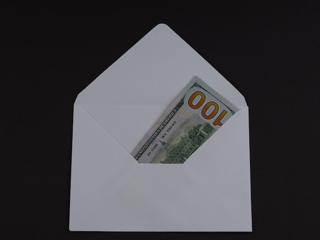 100 US dollar in the envelope