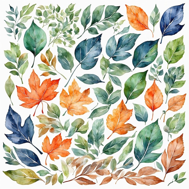 10k HD Watercolor Leaves Perfect for Spring and Summer Decor