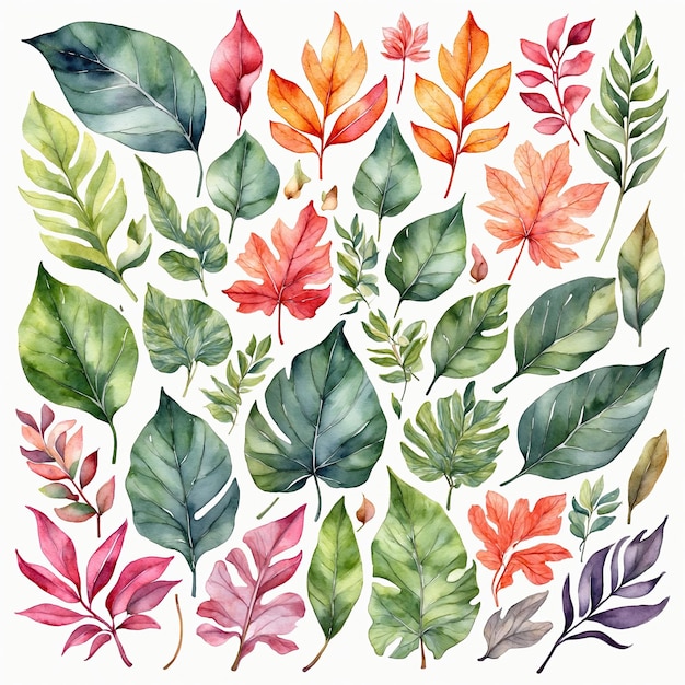 10k HD Watercolor Leaves Perfect for Spring and Summer Decor