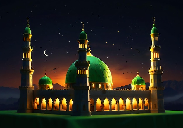 12 Rabi ul Awal Eid Milad un Nabi Islamic background vector Image