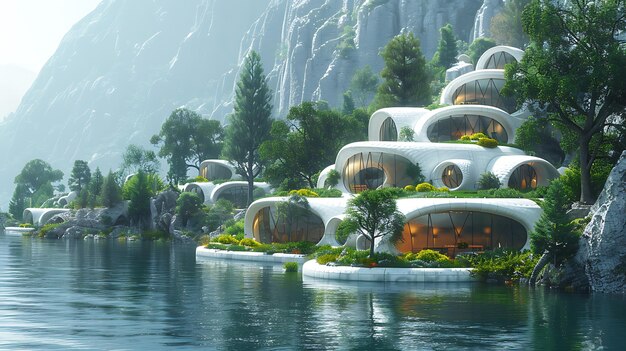 12 Symbiotic city and forest urban planning with nature style by idea24club