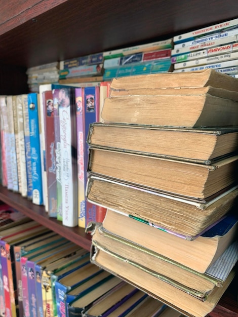 12042023 Kemerovo Russia There are a lot of books on the shelves in the school library