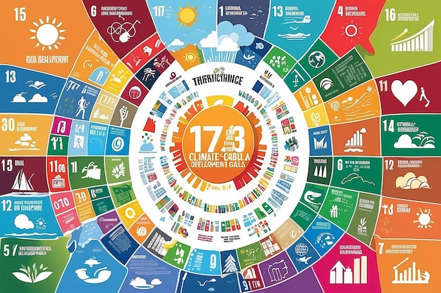 13 CLIMATE ACTION 17 SDG SUSTAINABLE DEVELOPMENT GOALS THE 17 GOALS