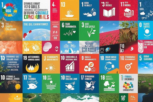 13 CLIMATE ACTION 17 SDG SUSTAINABLE DEVELOPMENT GOALS THE 17 GOALS