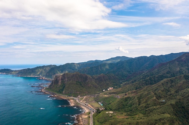 13Layer Remains Remains of Copper Refinery Aerial View in Yinyang Sea of Shuinandong Ruifang District New Taipei Taiwan