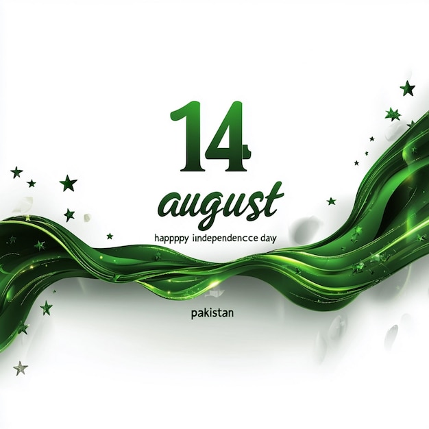 14 august happy independence day card design