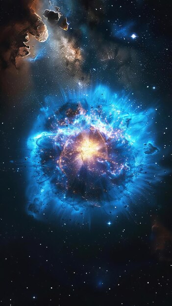 Photo 146 celestial 3d cartoon cosmic phenomenon of a dying stars spectacular supernova