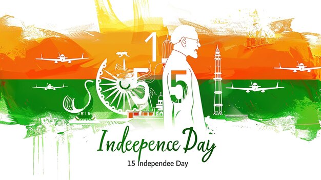 Photo 15 august vector illustration of 15 august independence day