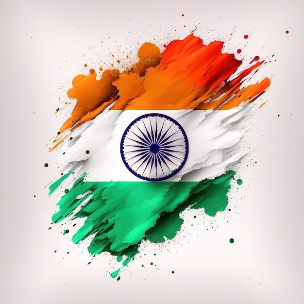 15th August design with Indian flag and Indian monument for Happy Independence Day of India