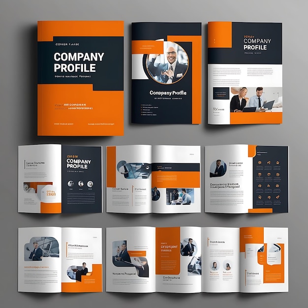 Photo 16 page corporate business brochure template company profile modern layout business proposal a websi