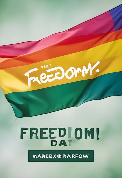 16th freedom day social media flag