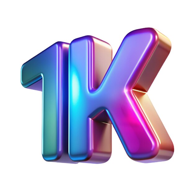 Photo 1k 3d 1k logo 3d 1k symbol 3d 1k image png