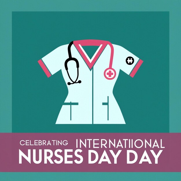 Photo 2 may international nurses day background template nurse dress medical instruments medicine