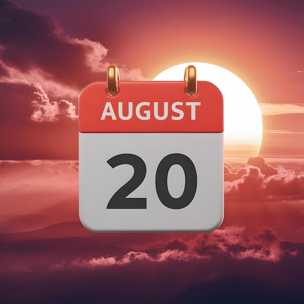 20 august calender icon