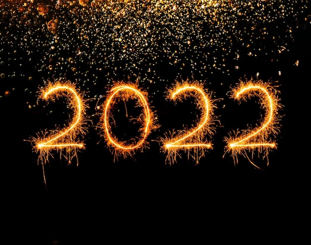 2022 written with Sparkle firework