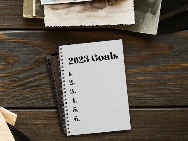 2023 goals list wishing happy new year new year wishing and happy new year illustration