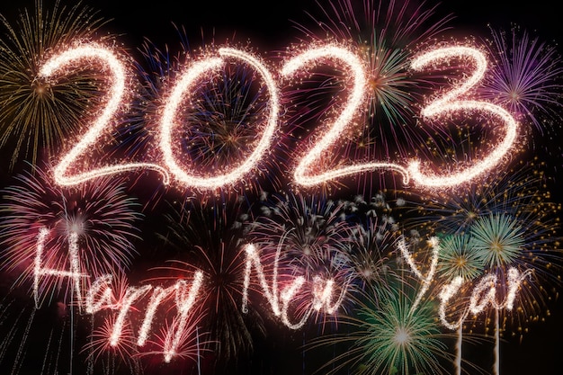 2023 New Year fireworks background