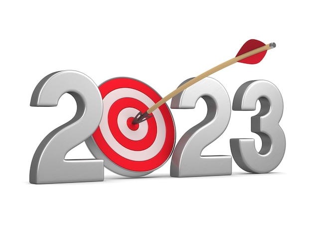 2023 new year on white background Isolated 3D illustration