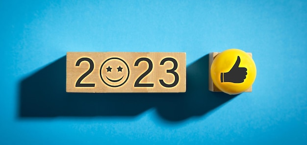 2023 on wooden cube Action Plan Idea Inspiration