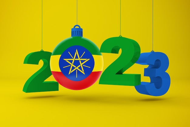 2023 Year and Ethiopia Ornament