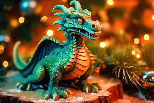 2024 Dragon Toy Symbol of New Year Festivity Generative AI