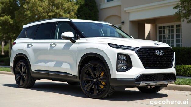 2024 Hyundai Palisade Luxury SUV with Red Accents in Urban Setting