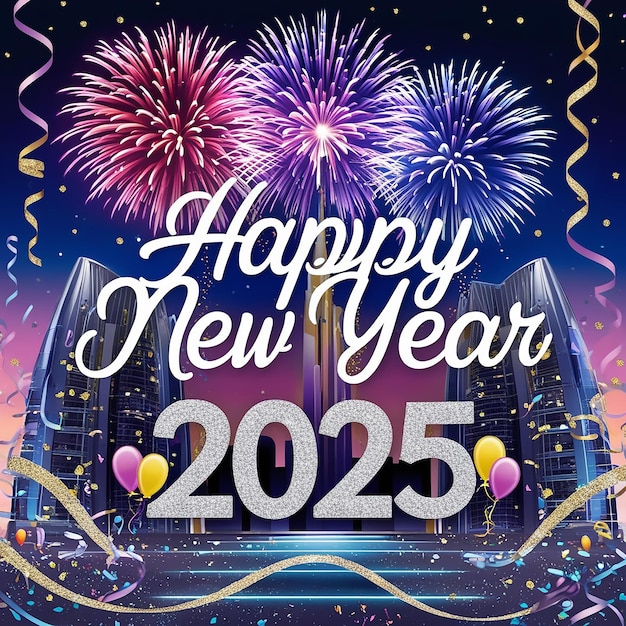 2025 Happy New Year Greeting Card