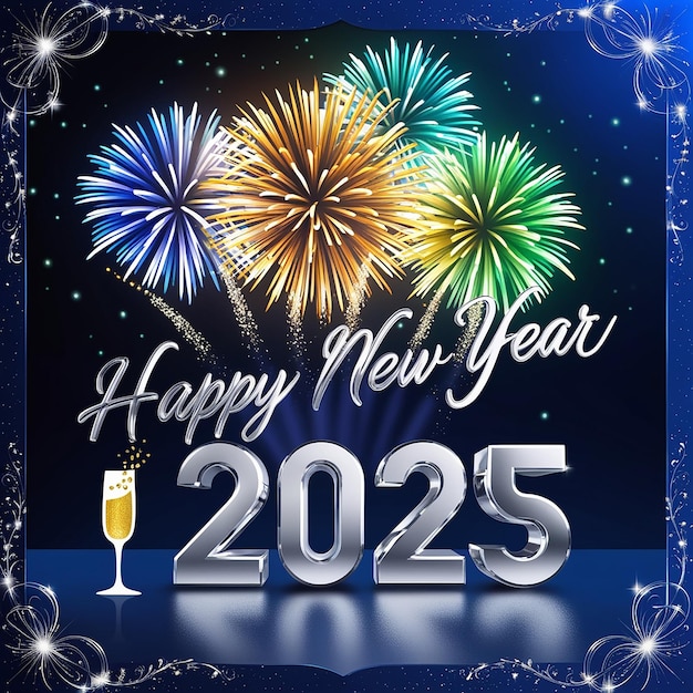 2025 Happy New Year Greeting Card