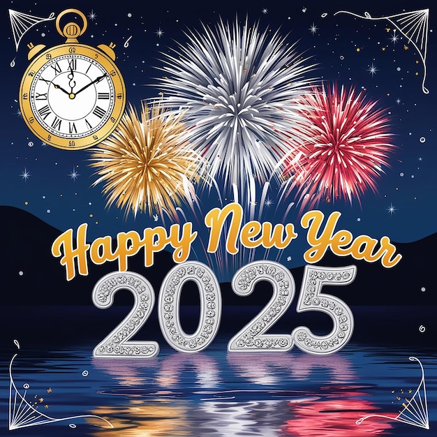 2025 Happy New Year Greeting Card