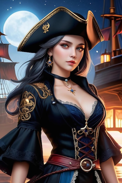 A 20yearold Pirate Maiden with a celestial beauty