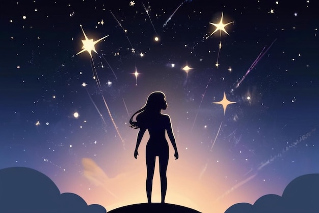 21 Show someone surrounded by a constellation of selflove stars in the night sky