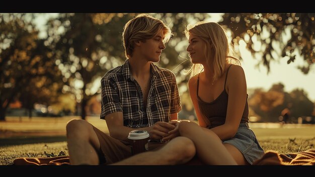 Photo 23 year old blonde kid and brunette girlfriend sit