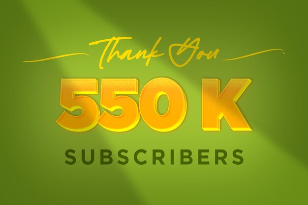 250 K subscribers celebration greeting banner with Yellow design