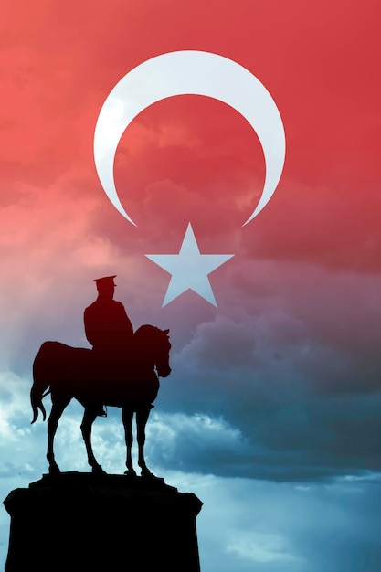 29 ekim cumhuriyet bayrami or 29th october republic day of Turkey vertical photo