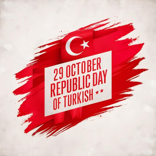 29 ekim Cumhuriyet Bayrami illustration graphic banner design background generated with AI