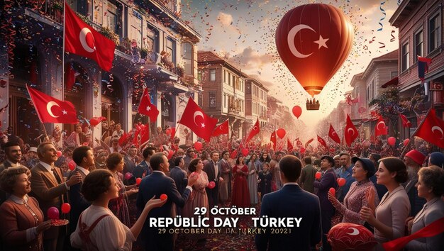 Photo 29 october republic day turkey history celebrations and national pride