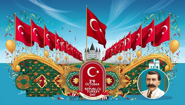 Photo 29 october republic day turkey history celebrations and national pride