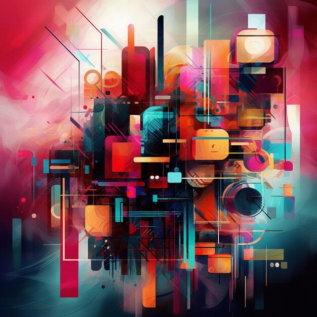 2d abstract image of digital color theory