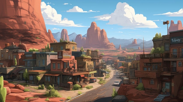 2d Animation Background Of Broadway In Utah Inspired By Rick And Morty39s Artist Nick Bear