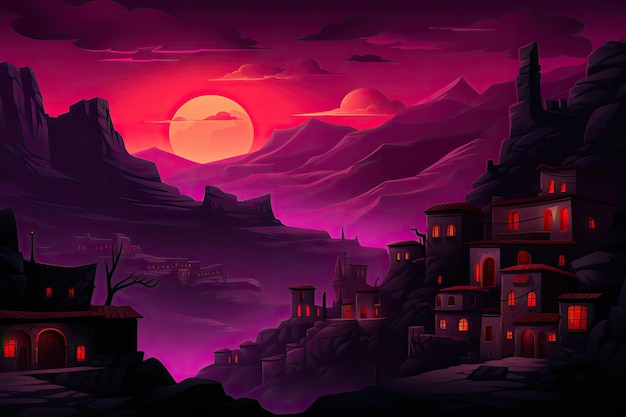 2D background illustration in Lebanonanime style cartoonish style high quality drawing