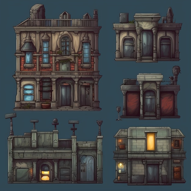 2d Game Assets For Resident Evillike Platformer Game