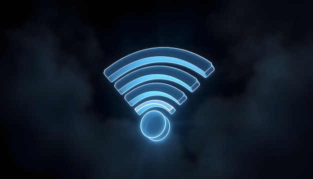 2d illustration WiFi symbol isolated with white highlights