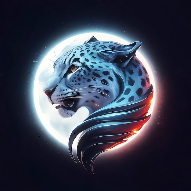 a 2D Snow Leopard logo