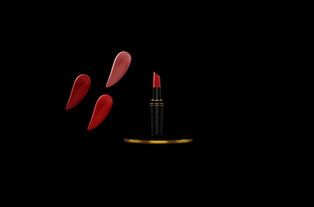 3 d render lipstick mockup 3d illustration